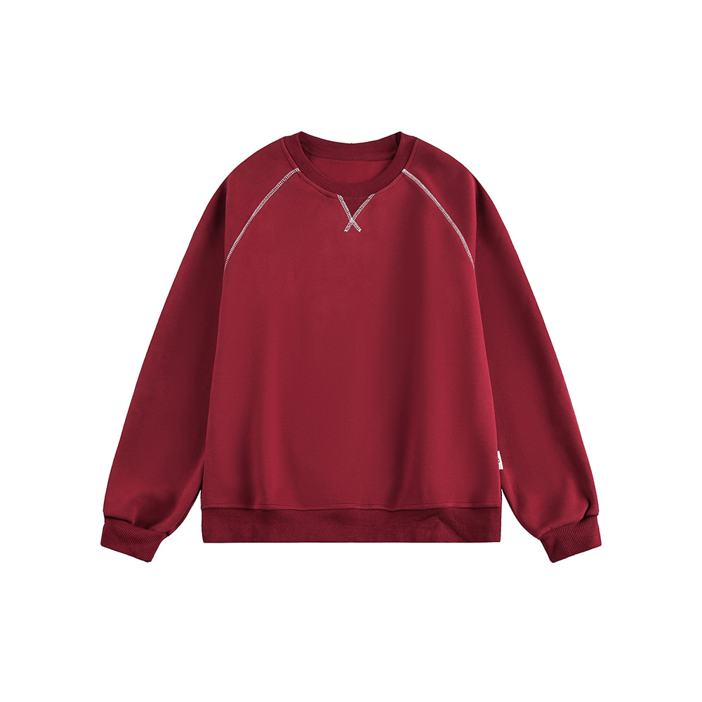 Contrast Stitch Raglan Crewneck Sweatshirt - COPPING THREADS - CATTEE