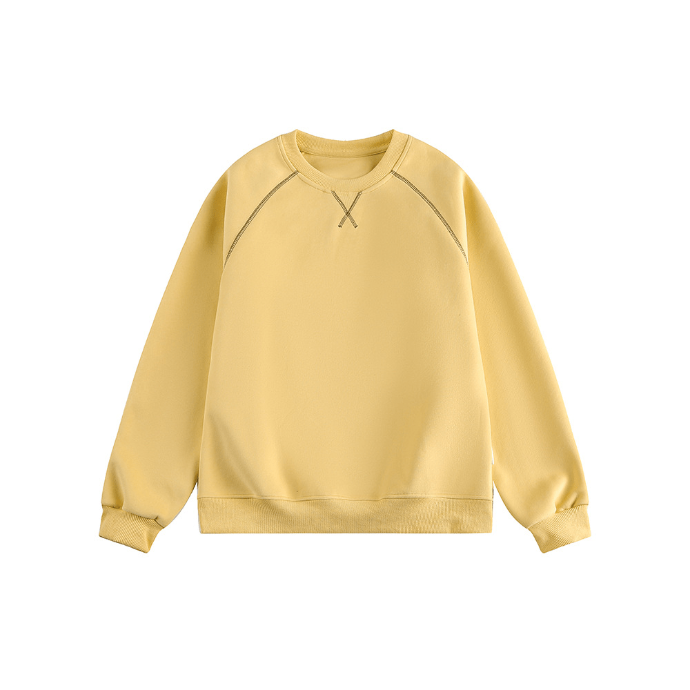 Contrast Stitch Raglan Crewneck Sweatshirt - COPPING THREADS - CATTEE
