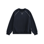 Contrast Stitch Raglan Crewneck Sweatshirt - COPPING THREADS - CATTEE