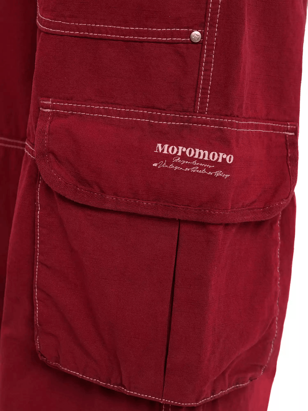 Contrast Stitch Utility Cargo Jorts - COPPING THREADS - MOROMORO