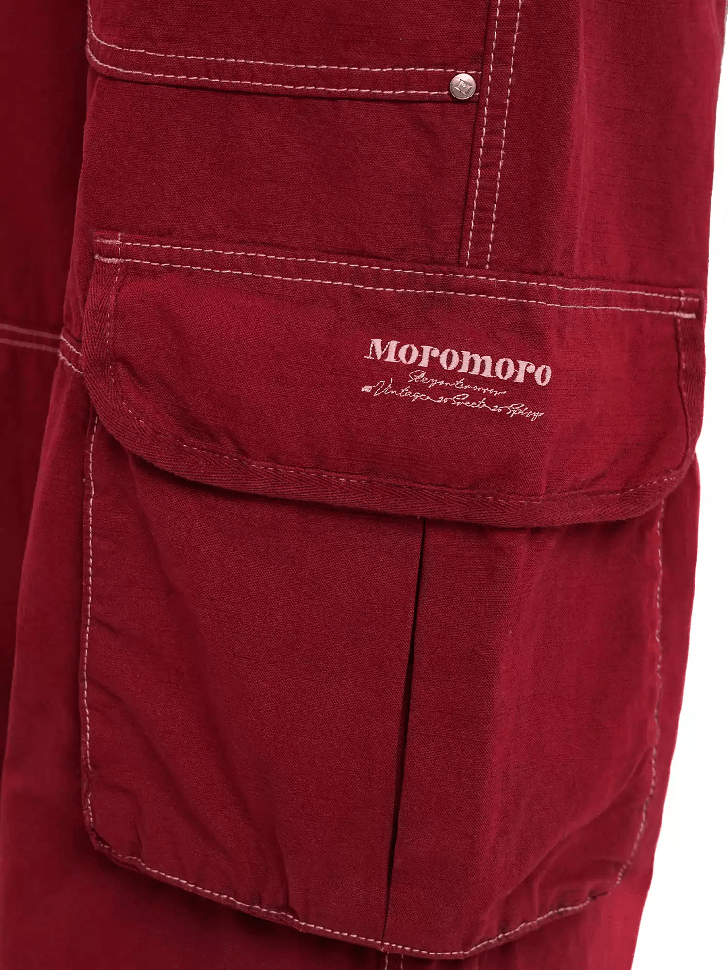 Contrast Stitch Utility Cargo Jorts - COPPING THREADS - MOROMORO