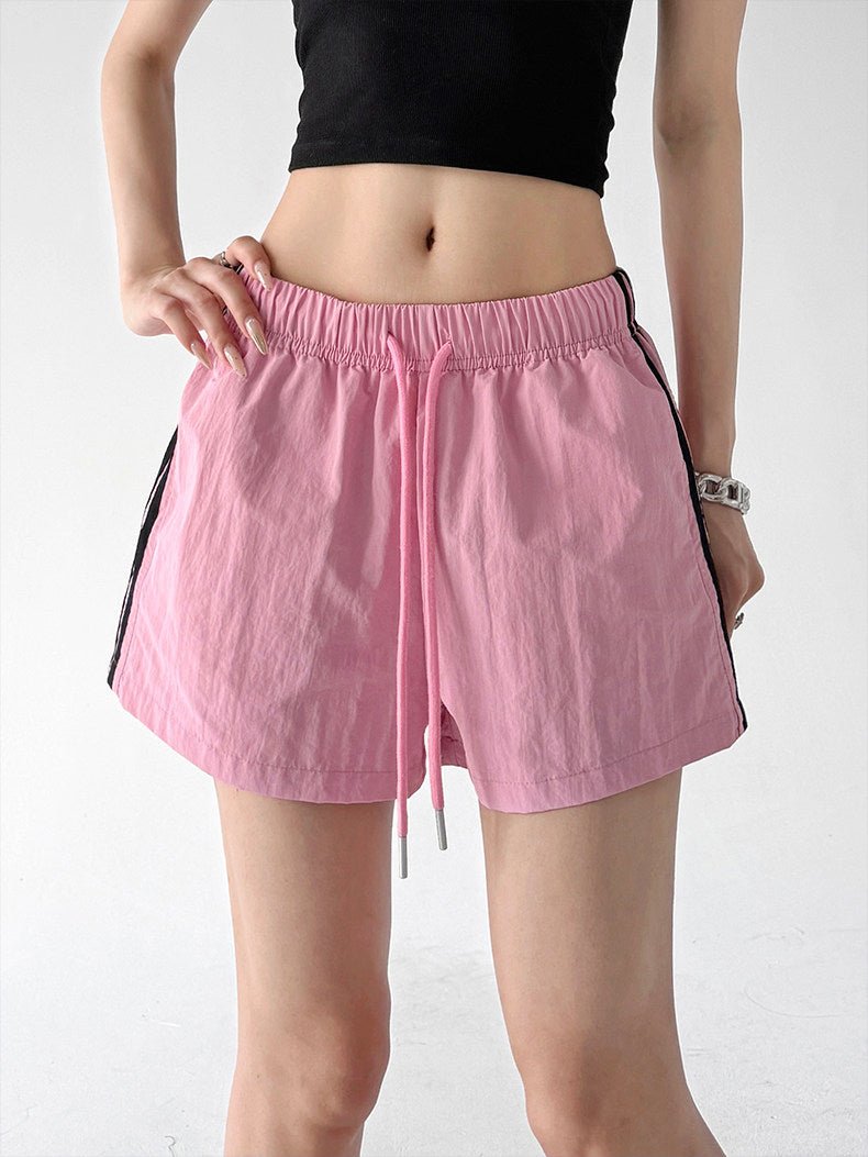Contrast-Stripe Drawstring Shorts - CT6210 - COPPING THREADS - CT ORIGINALS