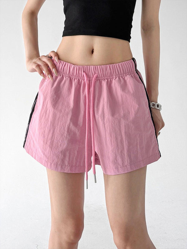 Contrast-Stripe Drawstring Shorts - CT6210 - COPPING THREADS - CT ORIGINALS