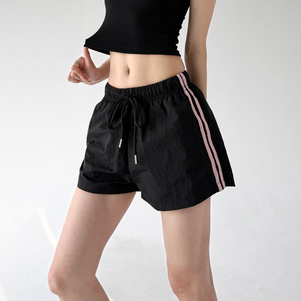 Contrast-Stripe Drawstring Shorts - CT6210 - COPPING THREADS - CT ORIGINALS