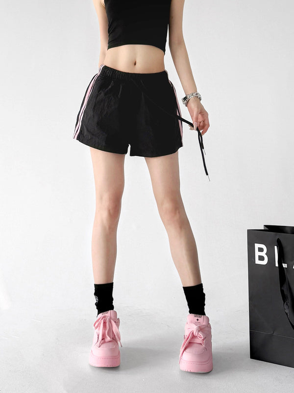 Contrast-Stripe Drawstring Shorts - CT6210 - COPPING THREADS - CT ORIGINALS
