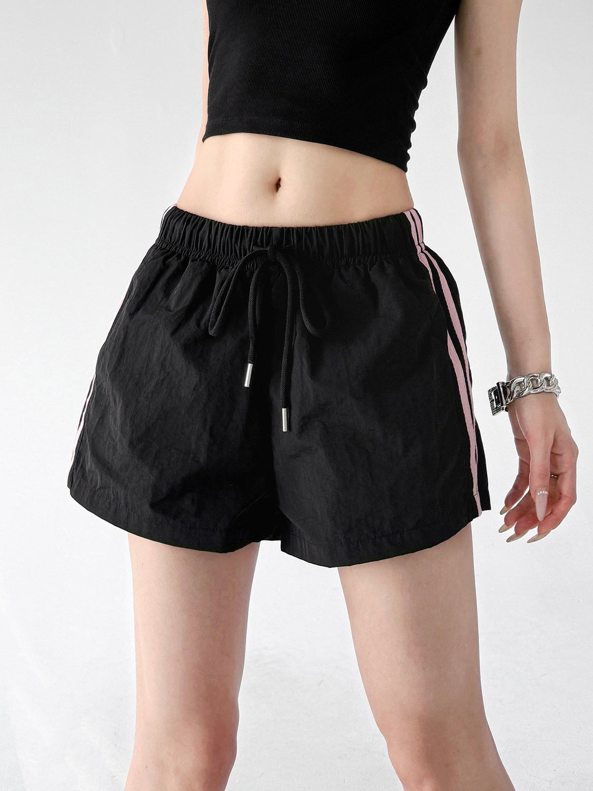 Contrast-Stripe Drawstring Shorts - CT6210 - COPPING THREADS - CT ORIGINALS Hauptbild