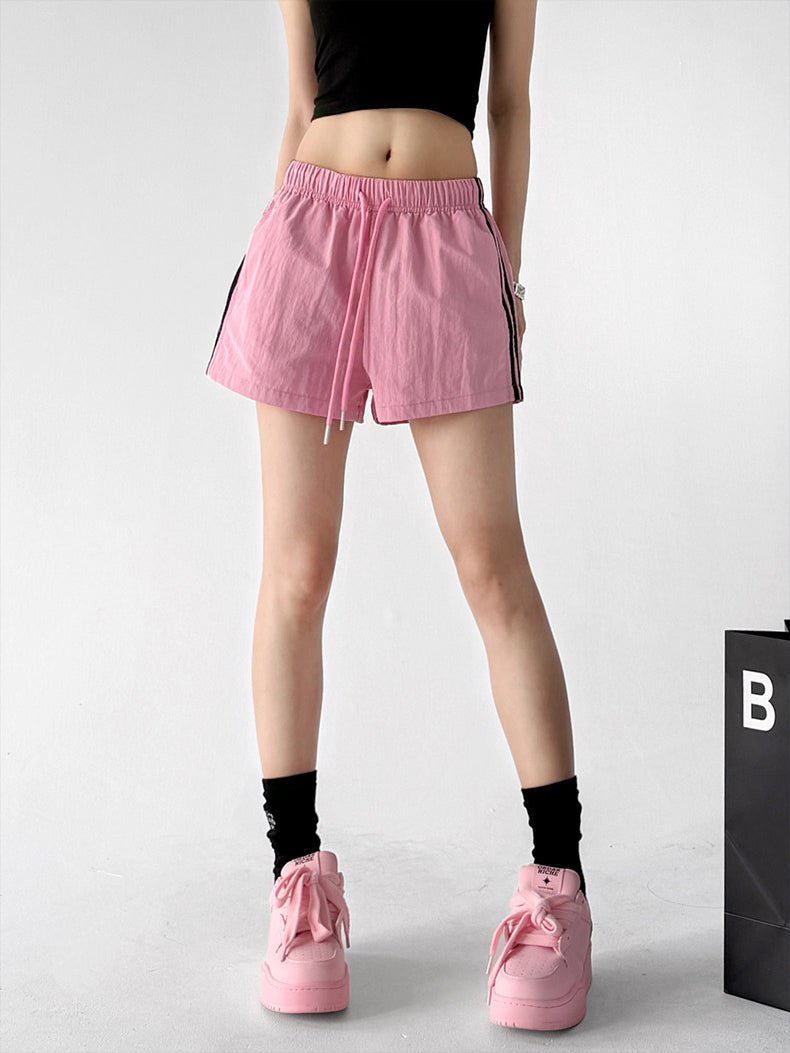 Contrast-Stripe Drawstring Shorts - CT6210 - COPPING THREADS - CT ORIGINALS