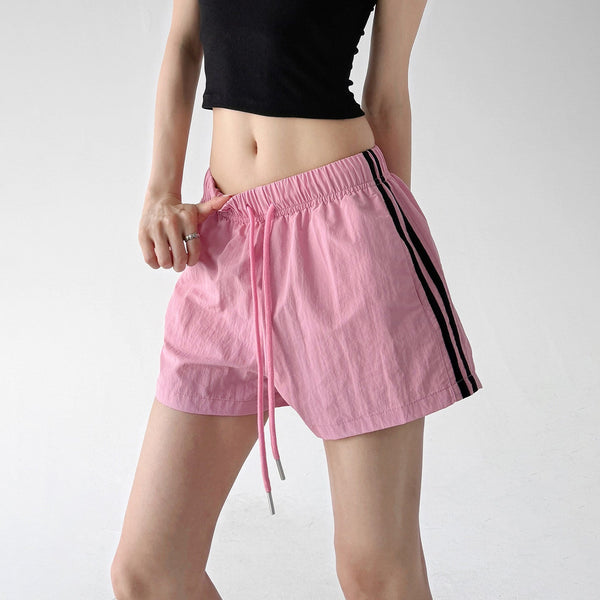 Contrast-Stripe Drawstring Shorts - CT6210 - COPPING THREADS - CT ORIGINALS