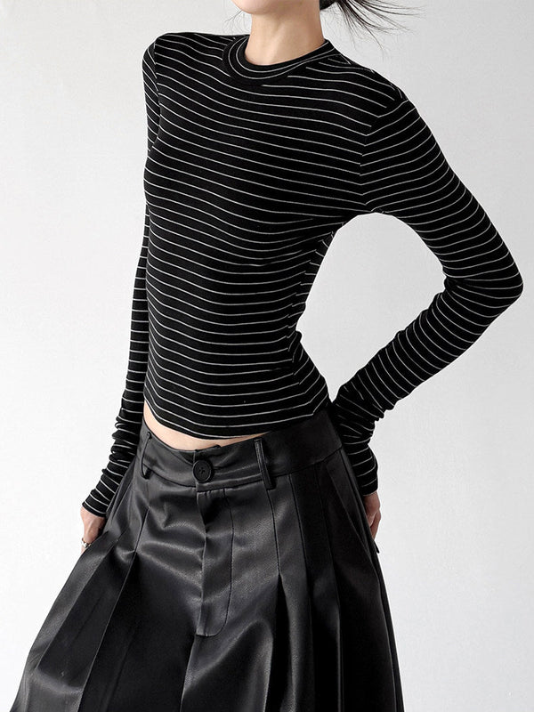 Contrast-Stripe Long-Sleeve Top - CT66238 - COPPING THREADS - CT ORIGINALS
