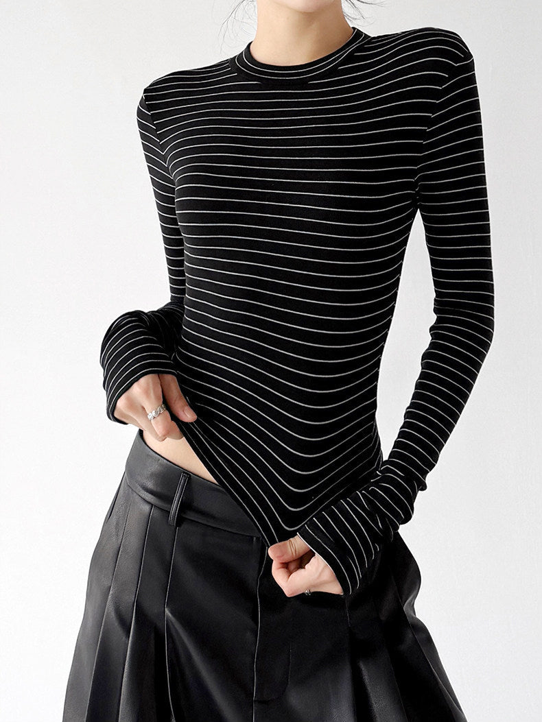 Contrast-Stripe Long-Sleeve Top - CT66238 - COPPING THREADS - CT ORIGINALS
