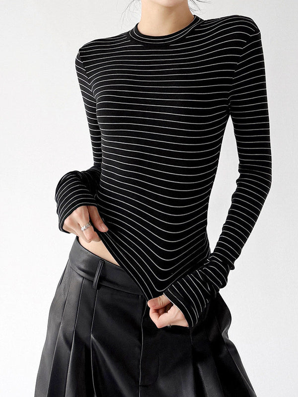 Contrast-Stripe Long-Sleeve Top - CT66238 - COPPING THREADS - CT ORIGINALS