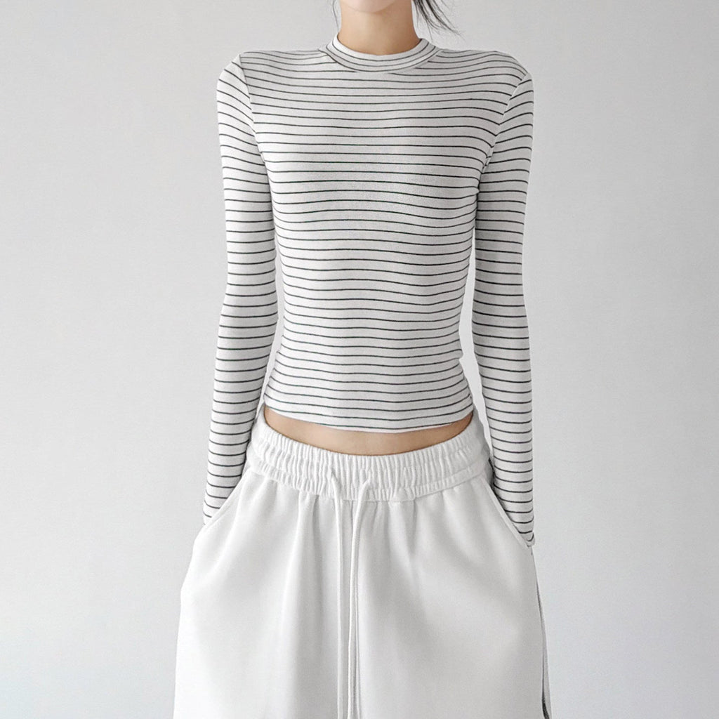 Contrast-Stripe Long-Sleeve Top - CT66238 - COPPING THREADS - CT ORIGINALS