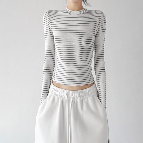 Contrast-Stripe Long-Sleeve Top - CT66238 - COPPING THREADS - CT ORIGINALS