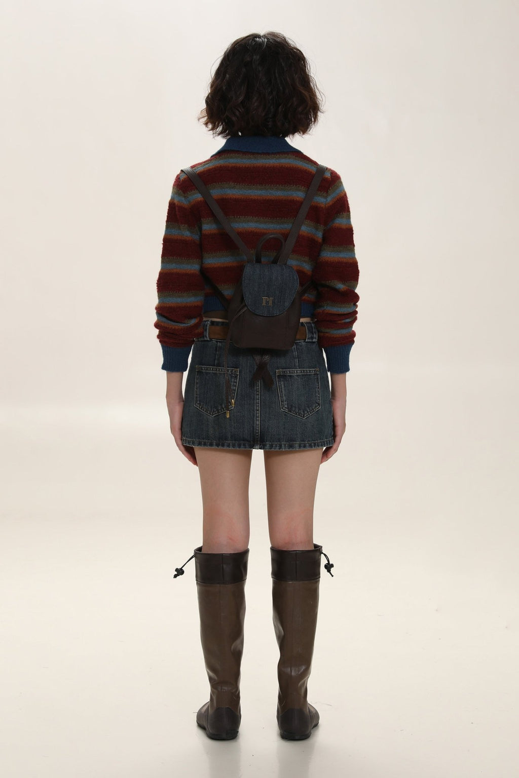 Contrast Stripe Polo Knit Sweater - COPPING THREADS - MOROMORO