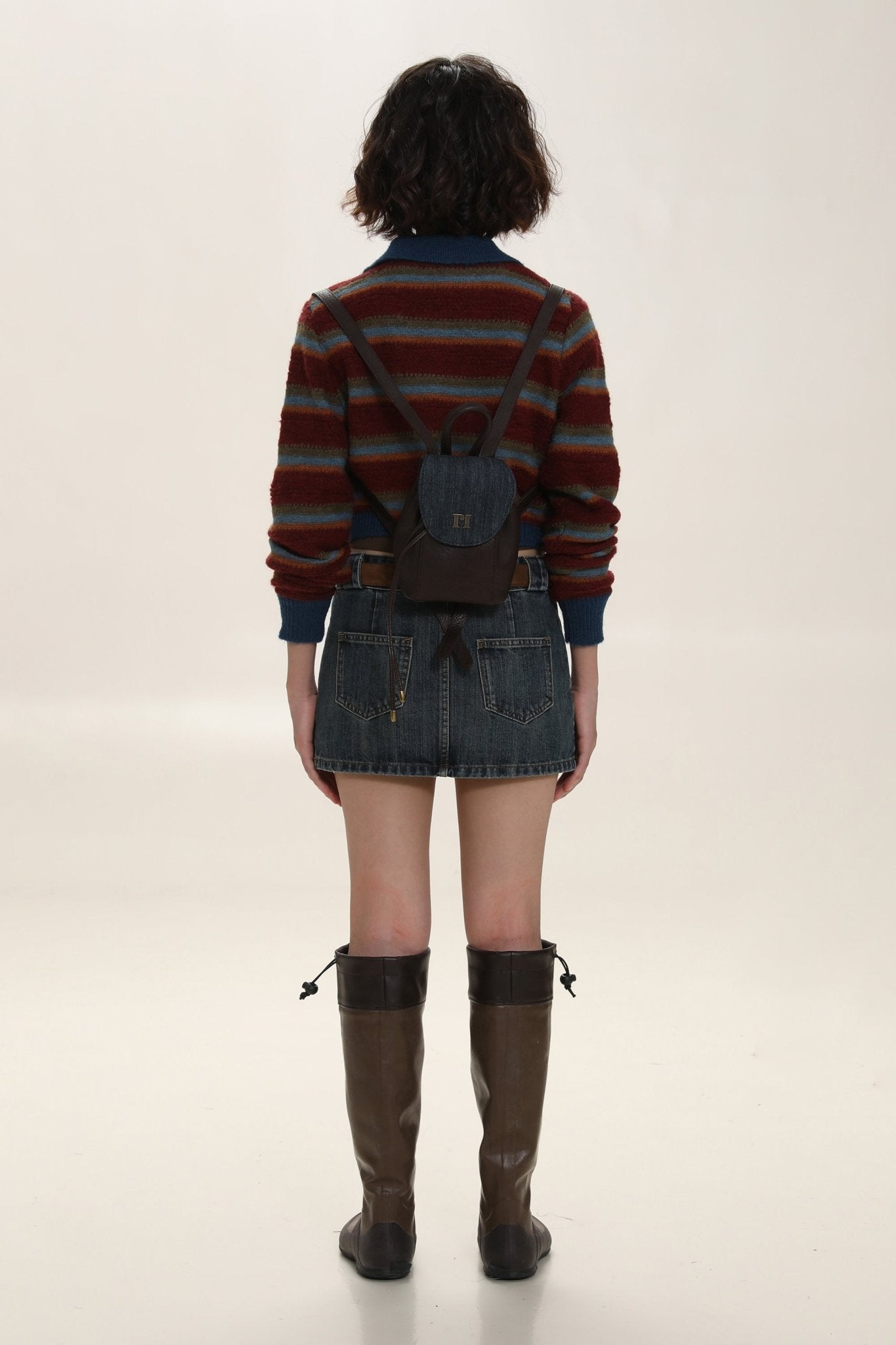 Contrast Stripe Polo Knit Sweater - COPPING THREADS - MOROMORO