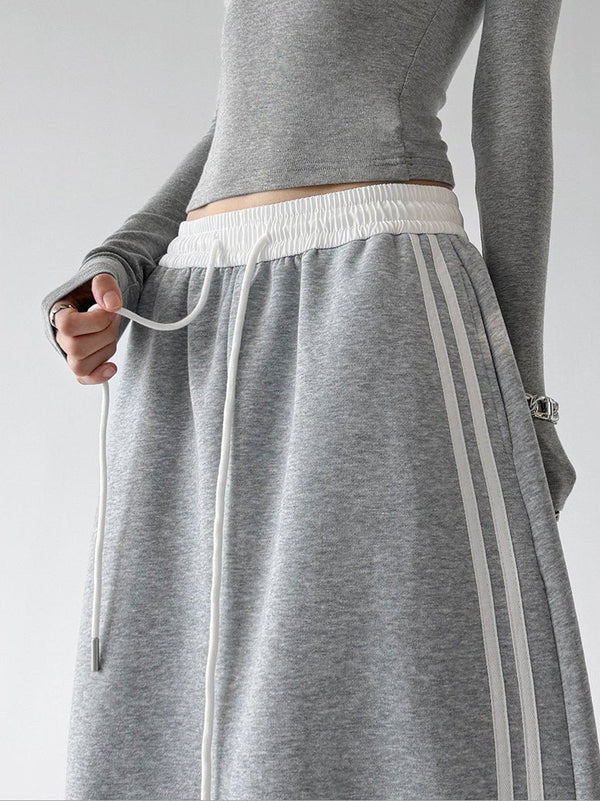 Contrast-Stripe Wide-Leg Sweatpants - CT52119 - COPPING THREADS - CT ORIGINALS