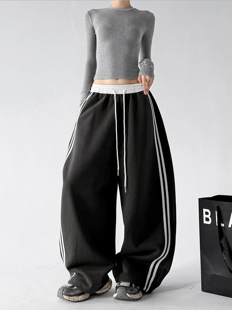 Contrast-Stripe Wide-Leg Sweatpants - CT52119 - COPPING THREADS - CT ORIGINALS