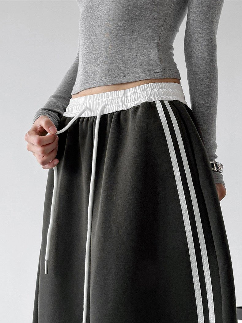 Contrast-Stripe Wide-Leg Sweatpants - CT52119 - COPPING THREADS - CT ORIGINALS