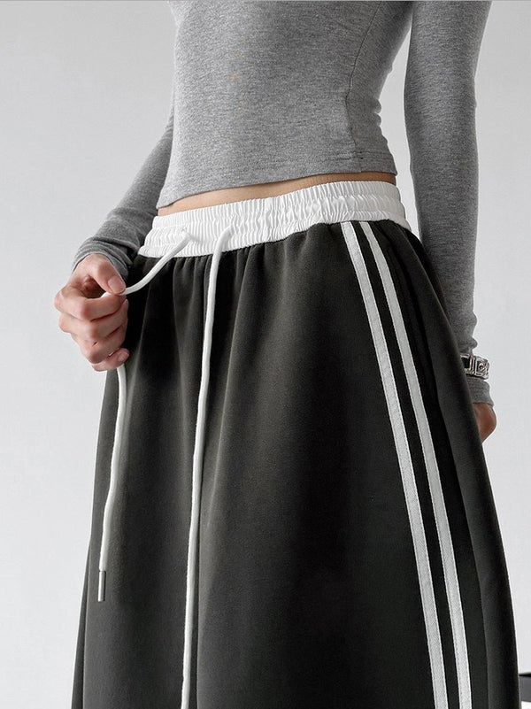 Contrast-Stripe Wide-Leg Sweatpants - CT52119 - COPPING THREADS - CT ORIGINALS