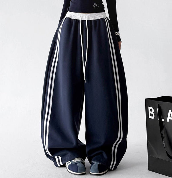 Contrast-Stripe Wide-Leg Sweatpants - CT52119 - COPPING THREADS - CT ORIGINALS