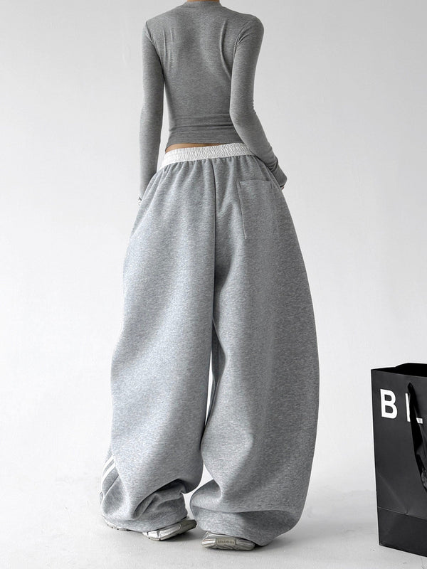 Contrast-Stripe Wide-Leg Sweatpants - CT52119 - COPPING THREADS - CT ORIGINALS