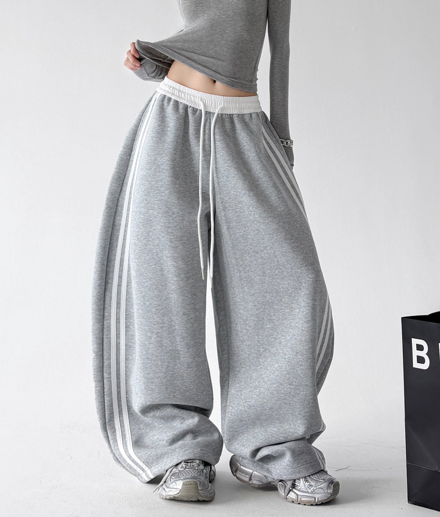Contrast-Stripe Wide-Leg Sweatpants - CT52119 Zweitbild