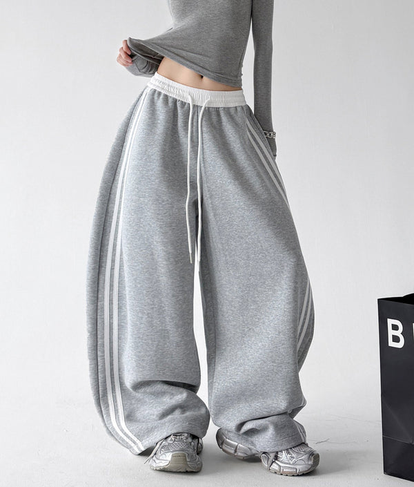 Contrast-Stripe Wide-Leg Sweatpants - CT52119 - COPPING THREADS - CT ORIGINALS