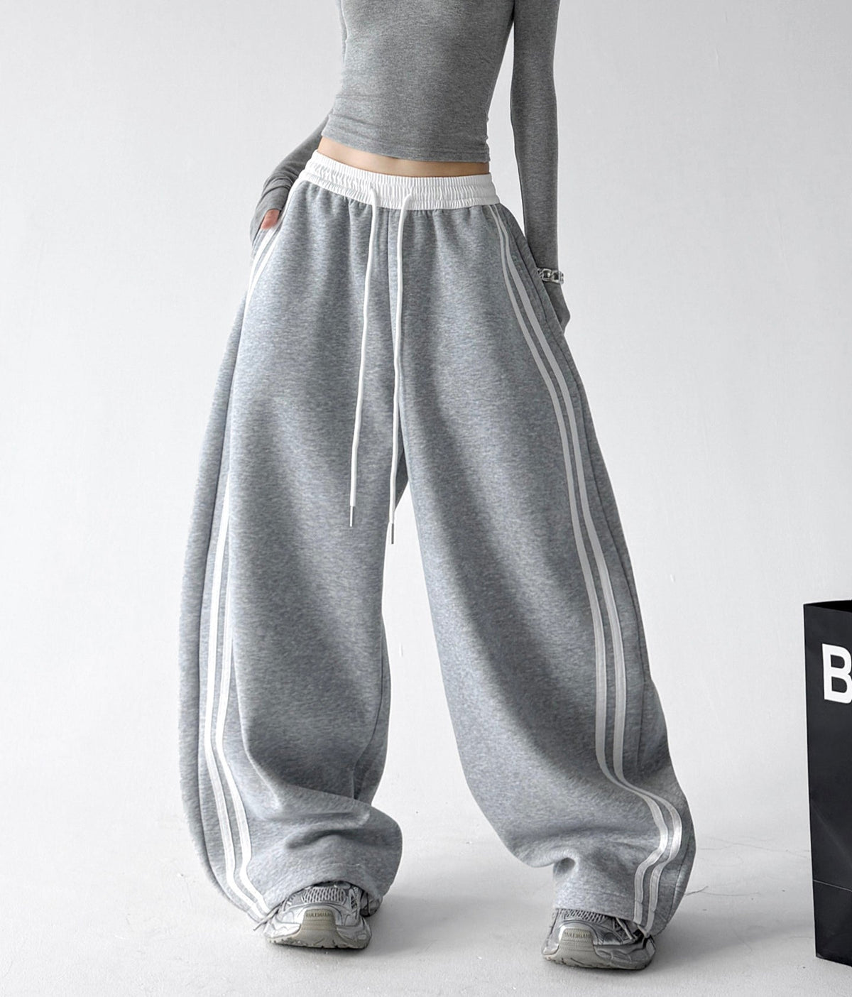 Contrast-Stripe Wide-Leg Sweatpants - CT52119 - COPPING THREADS - CT ORIGINALS Hauptbild