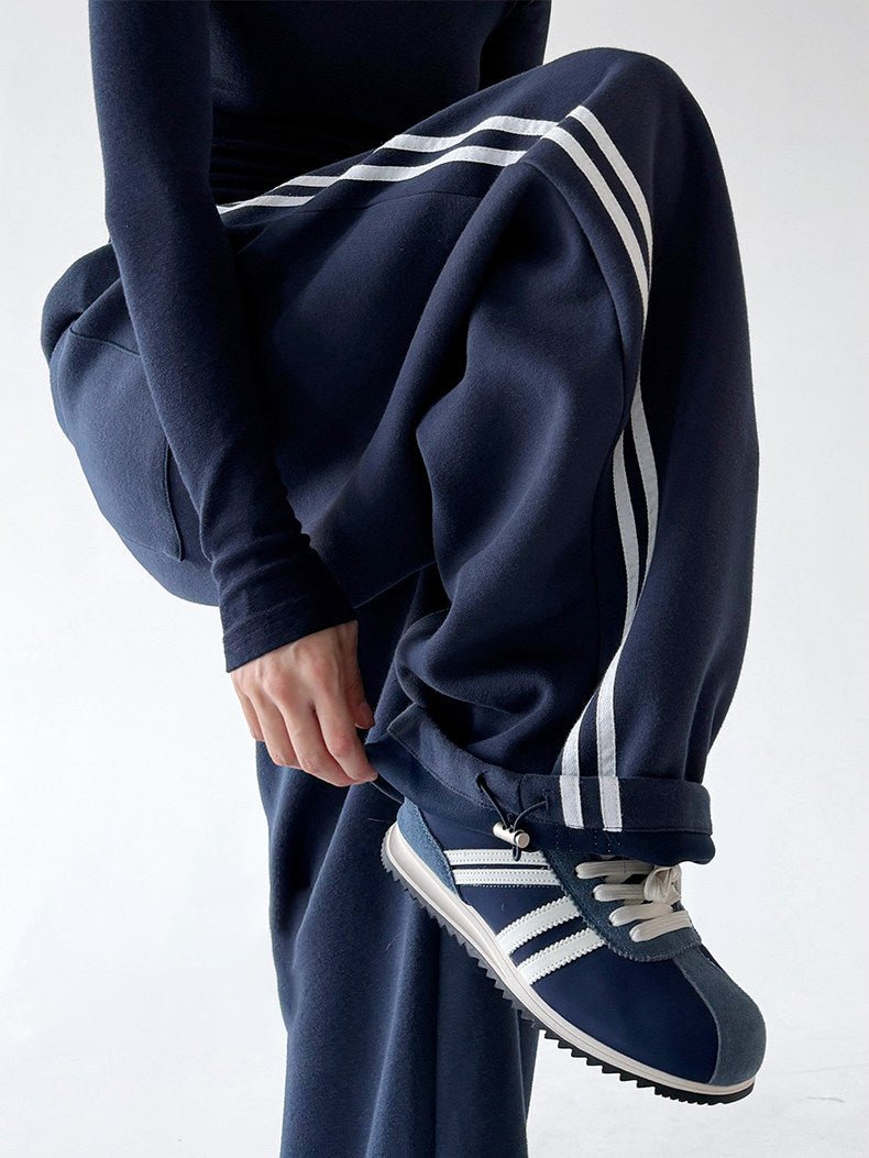 Contrast-Stripe Wide-Leg Sweatpants - CT52119 - COPPING THREADS - CT ORIGINALS