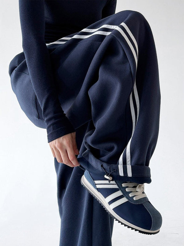 Contrast-Stripe Wide-Leg Sweatpants - CT52119 - COPPING THREADS - CT ORIGINALS