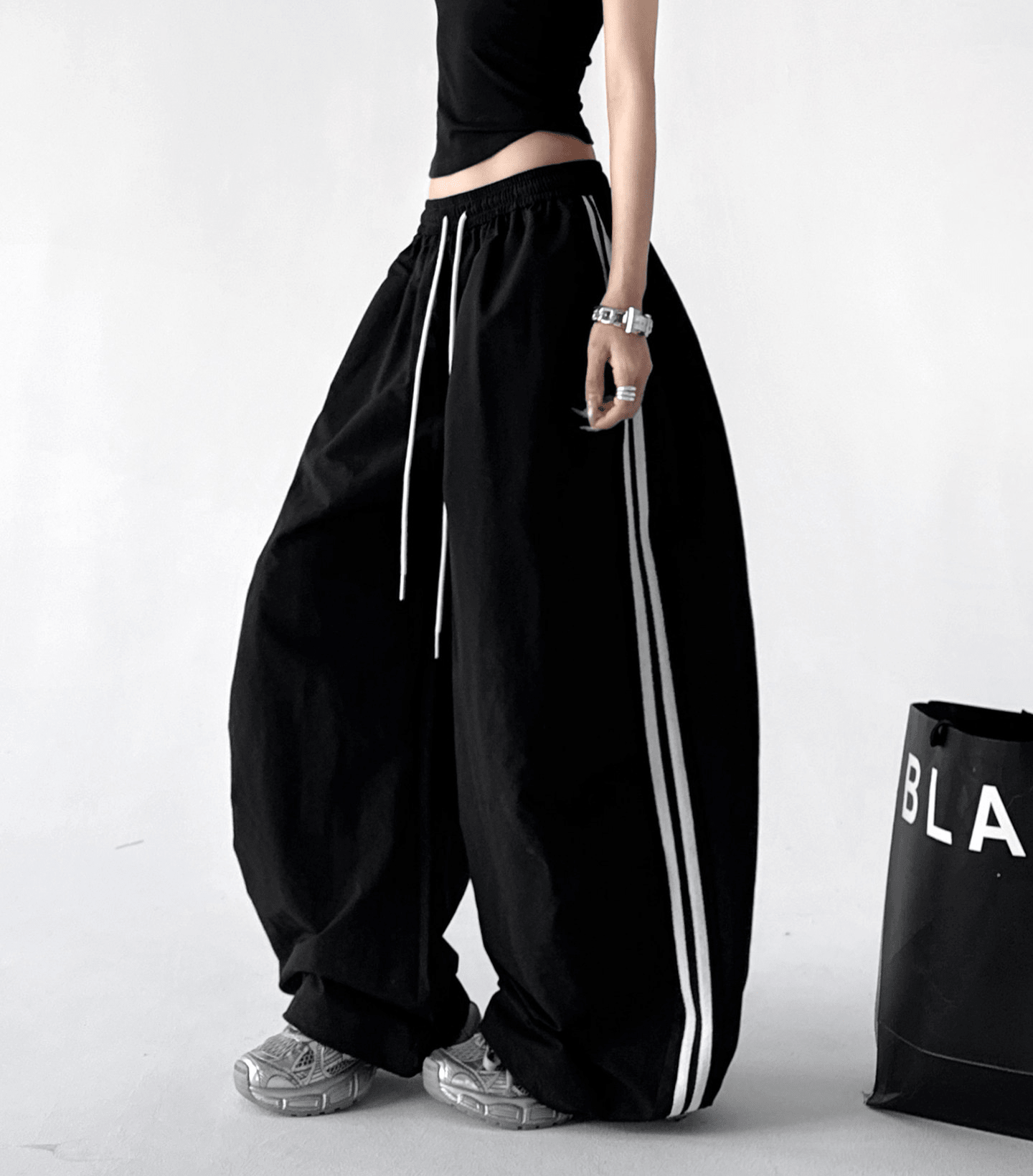 Contrast Stripe Wide - Leg Track Pants – CT6653 - COPPING THREADS - CT Select