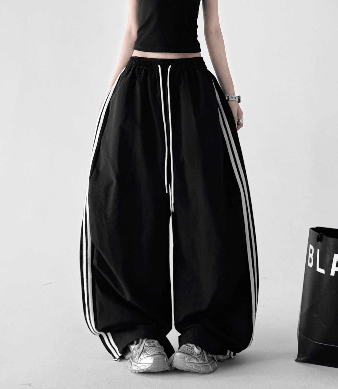 Contrast Stripe Wide - Leg Track Pants – CT6653 - COPPING THREADS - CT Select Main image