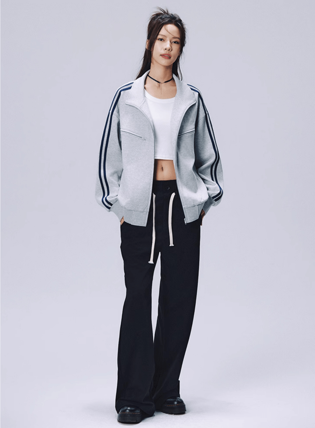 Contrast Stripe Zip - Up Track Jacket - COPPING THREADS - RAPPEYE