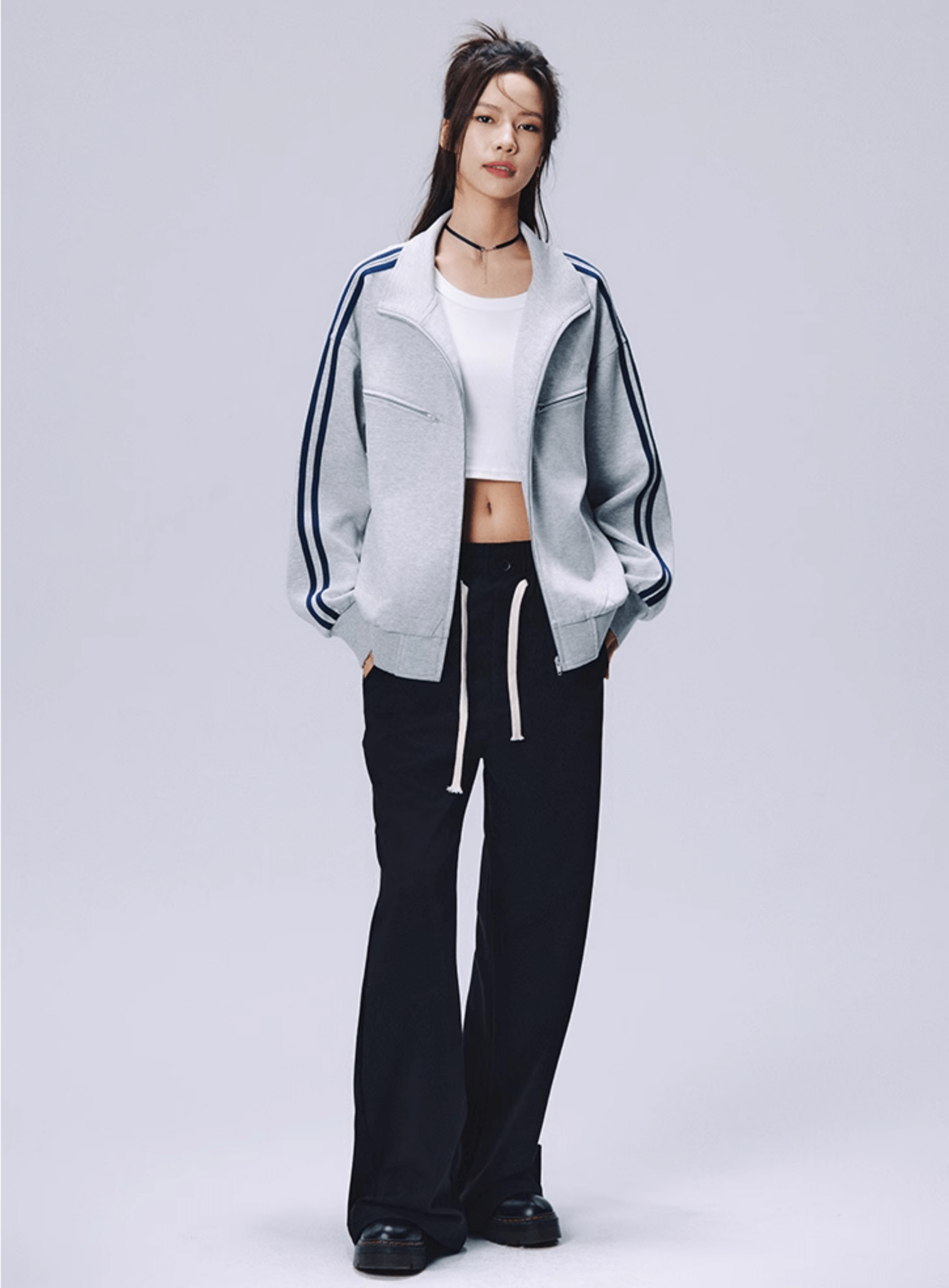 Contrast Stripe Zip - Up Track Jacket - COPPING THREADS - RAPPEYE