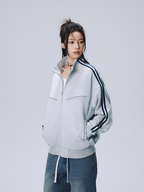 Contrast Stripe Zip - Up Track Jacket - COPPING THREADS - RAPPEYE