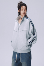 Contrast Stripe Zip - Up Track Jacket - COPPING THREADS - RAPPEYE