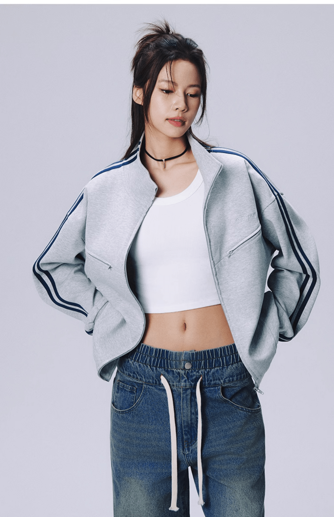 Contrast Stripe Zip - Up Track Jacket - COPPING THREADS - RAPPEYE