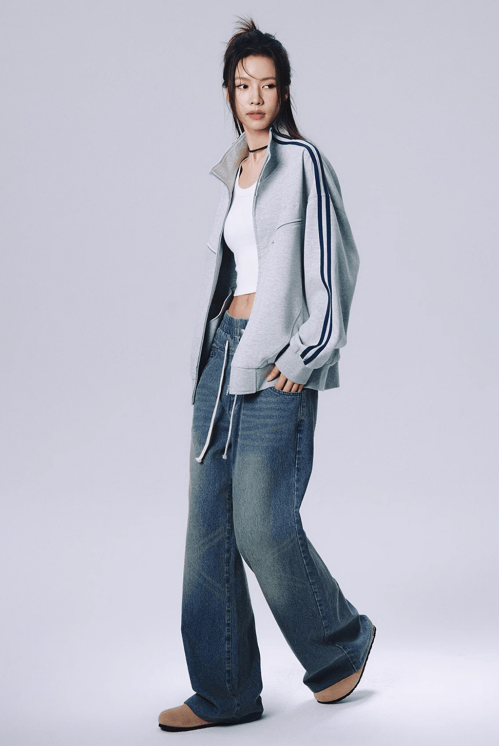 Contrast Stripe Zip - Up Track Jacket - COPPING THREADS - RAPPEYE