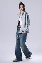 Contrast Stripe Zip - Up Track Jacket - COPPING THREADS - RAPPEYE