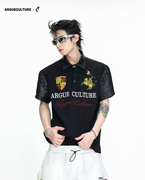 Contrast-Trim Embroidered Polo Shirt - COPPING THREADS - Argue Culture