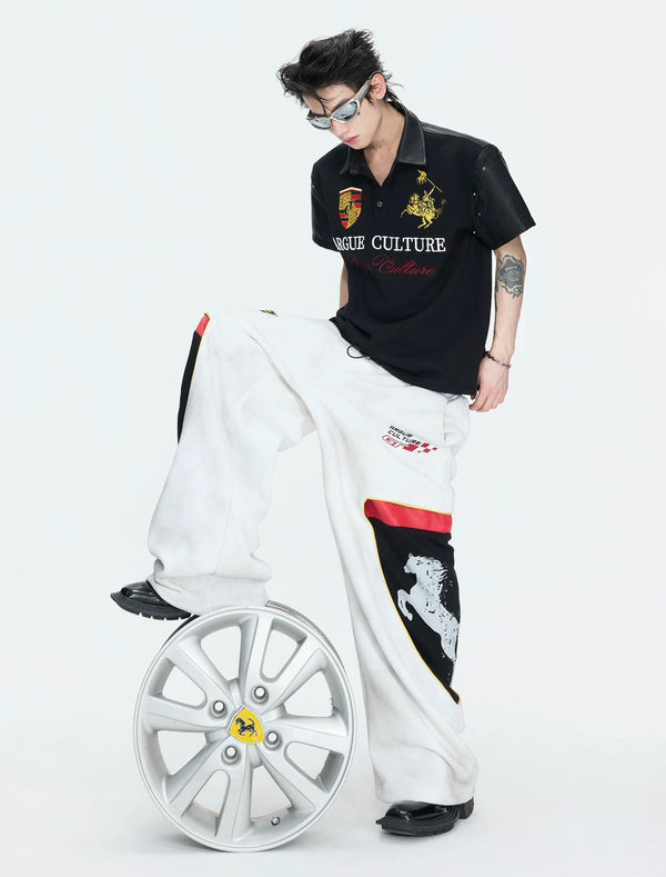 Contrast-Trim Embroidered Polo Shirt - COPPING THREADS - Argue Culture
