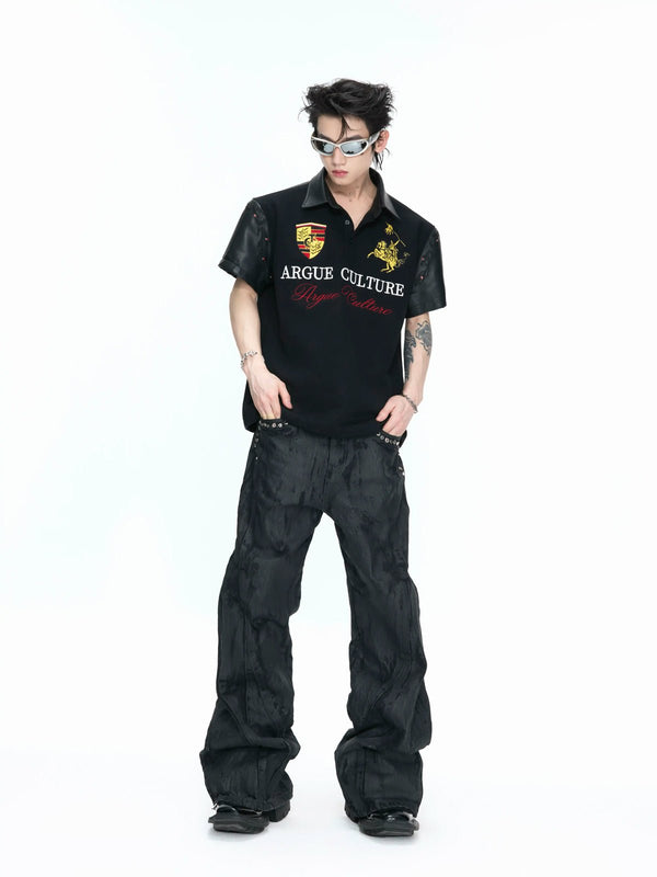Contrast-Trim Embroidered Polo Shirt - COPPING THREADS - Argue Culture