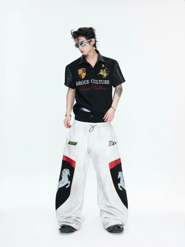 Contrast-Trim Embroidered Polo Shirt - COPPING THREADS - Argue Culture