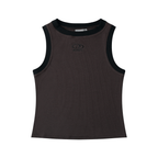 Contrast Trim Ribbed Tank Top - COPPING THREADS - RAPPEYE