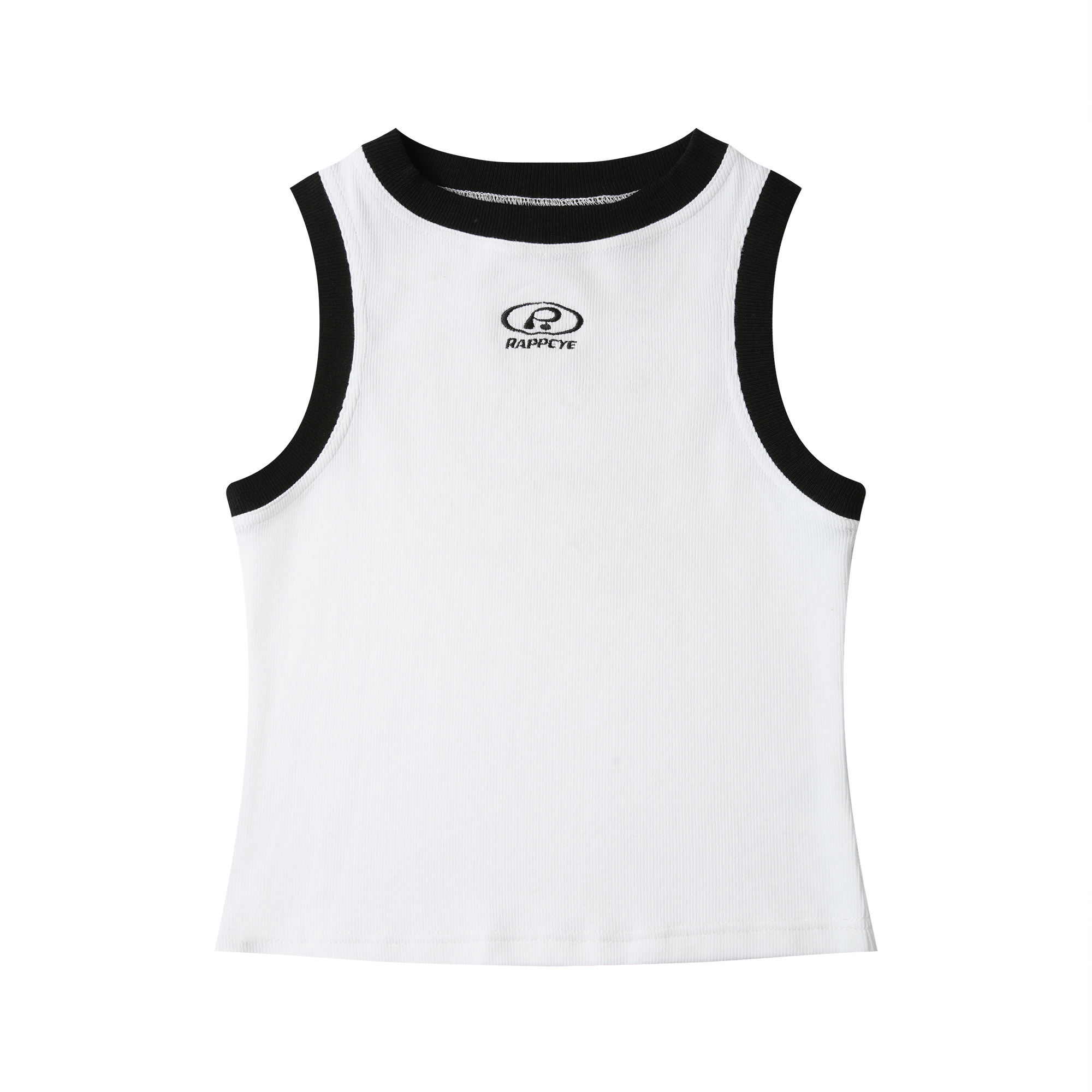Contrast Trim Ribbed Tank Top - COPPING THREADS - RAPPEYE
