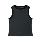 Contrast Trim Ribbed Tank Top - COPPING THREADS - RAPPEYE