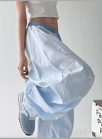 Contrast Trim Striped Baggy Parachute Pants - COPPING THREADS - CT Select