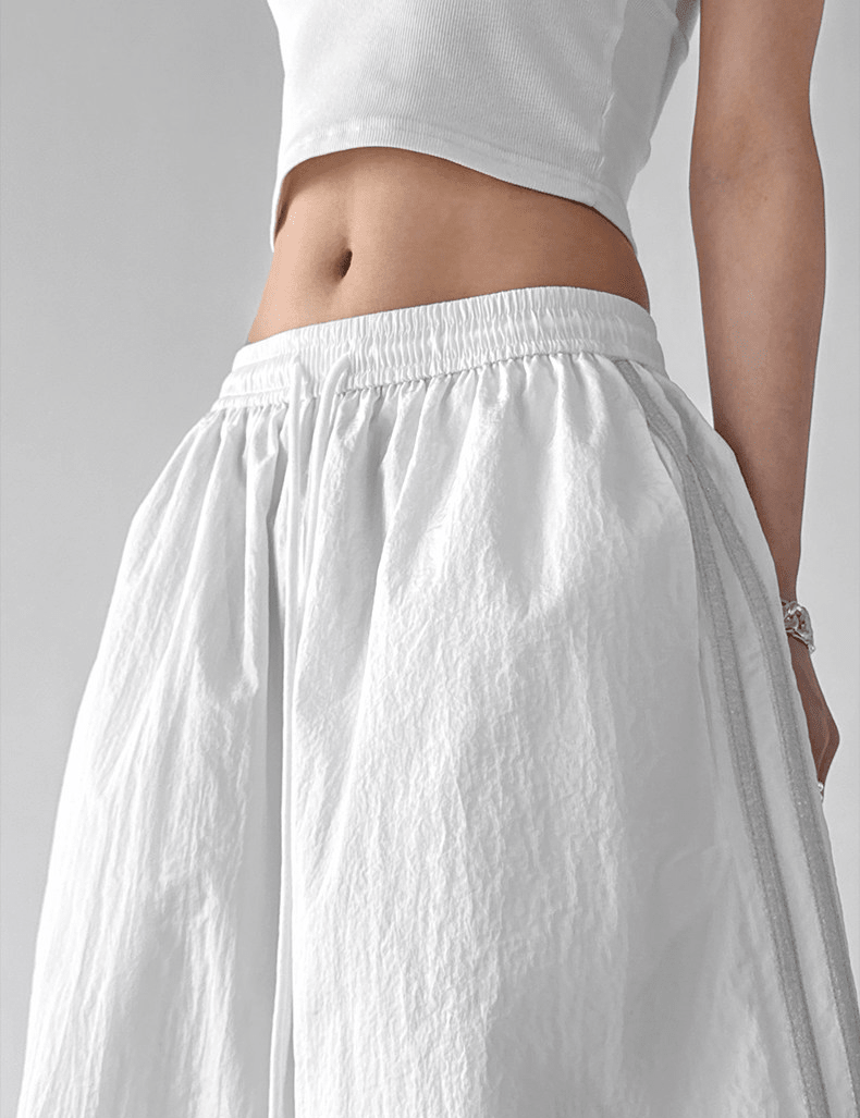 Contrast Triple - Stripe Nylon Wide - Leg Drawstring Pants – CT6654 - COPPING THREADS - CT Select