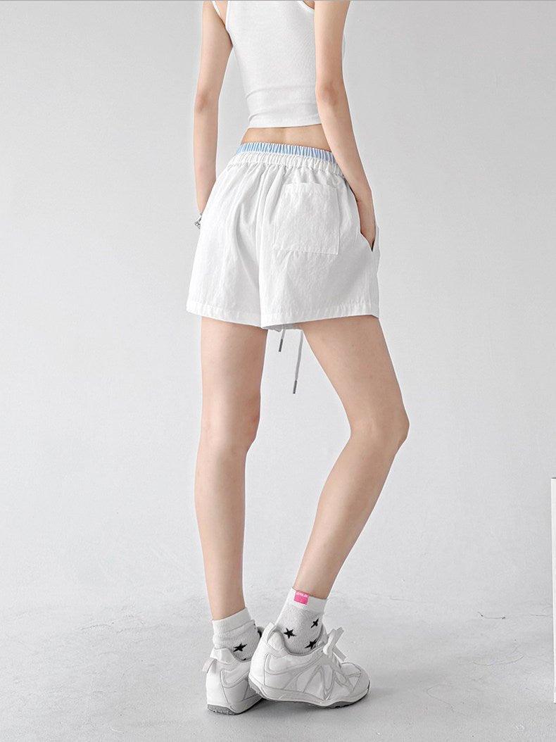 Contrast-Waist Drawstring Shorts - CT6243 - COPPING THREADS - CT ORIGINALS