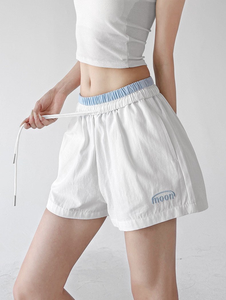 Contrast-Waist Drawstring Shorts - CT6243 - COPPING THREADS - CT ORIGINALS